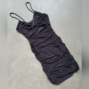 Black bodycon mini dress